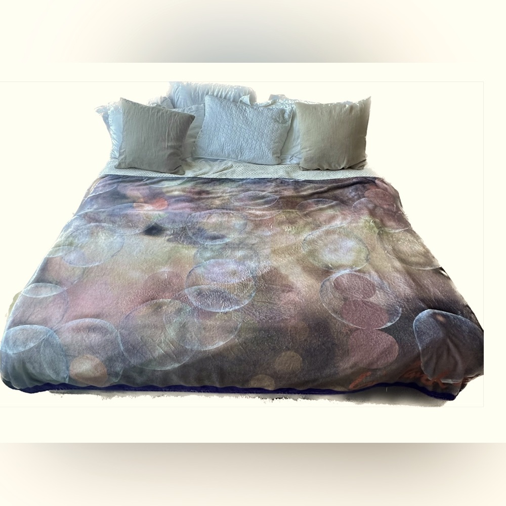 One of a kind custom printed blanket 80 x 60 with artist’s design. A Great gift!